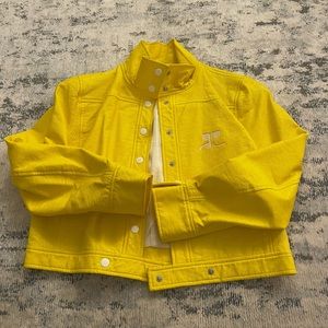Courreges yellow wax jacket